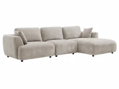 Sofá rinconera derecha y puf en tela TINDRALO Sofá Modular