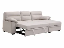Vente-unique Sofá rinconera derecho convertible de tela ULENIO