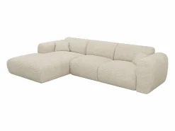 Best Maison Céphy Sofá rinconera grande de pana POGNI Beige