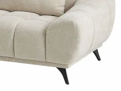 Vente-unique Sofá rinconera izquierda con respaldo reclinable en terciopelo texturizado MAVIRO