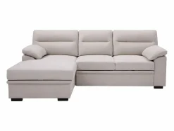 New Vente-unique Sofá rinconera izquierda convertible de tela ULENIO Beige