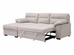 New Vente-unique Sofá rinconera izquierda convertible de tela ULENIO Beige