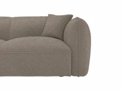 Maison Céphy Sofá rinconera izquierda de tela gris CAMILIO de Topo