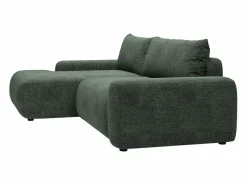 New Vente-unique Sofá rinconera izquierda en tela texturizada DAVISO Verde