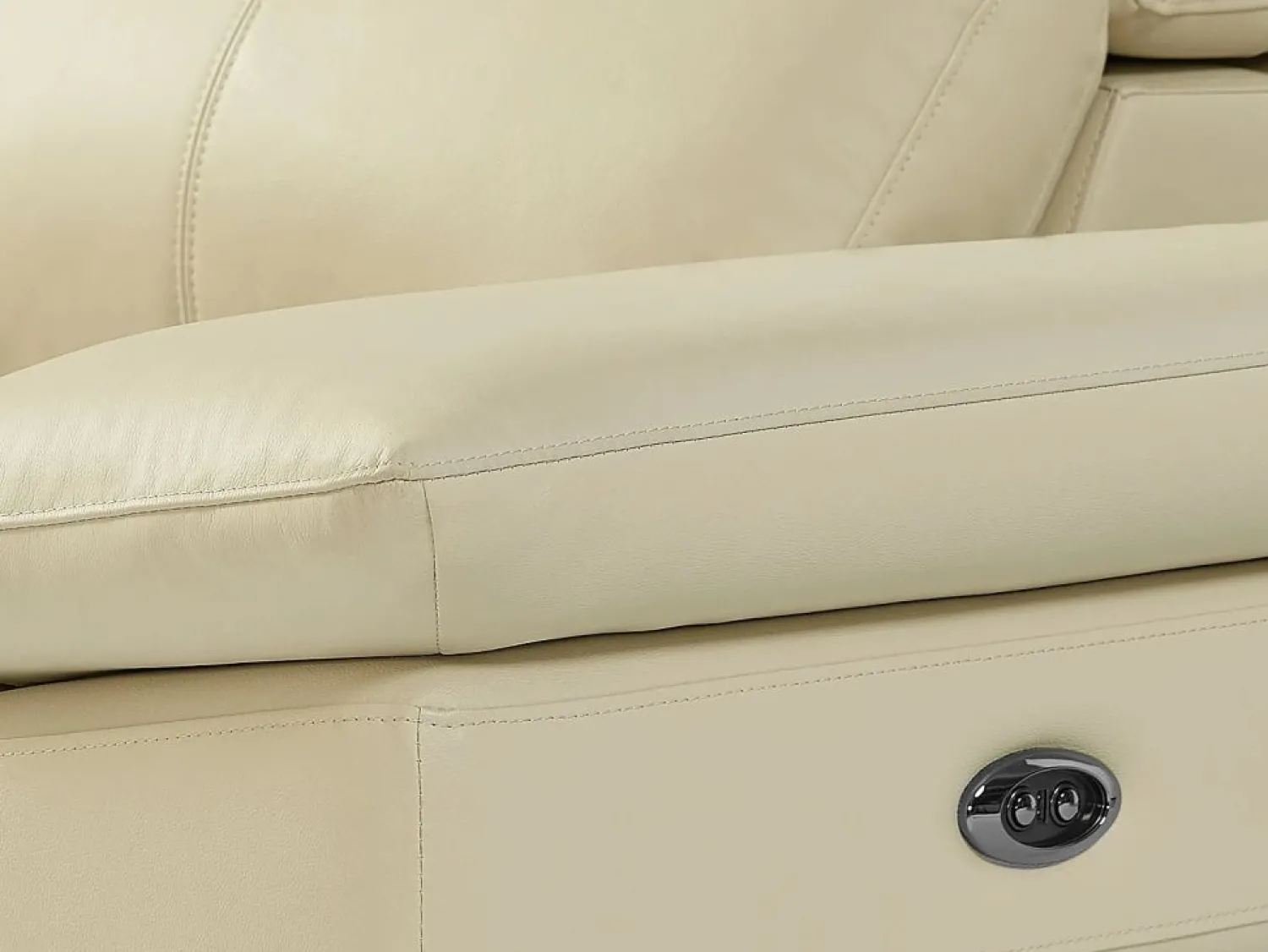 Discount Vente-unique Sofá rinconera izquierda PUNO II con función de reclinación eléctrica en piel de vacuno Beige