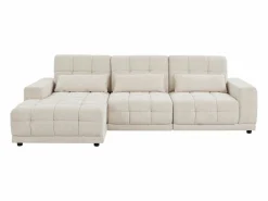 Hot Vente-unique Sofá rinconera izquierda relax eléctrico en tela texturizada DOREA de Pascal Morabito Beige