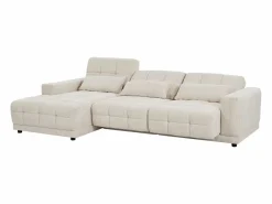 Hot Vente-unique Sofá rinconera izquierda relax eléctrico en tela texturizada DOREA de Pascal Morabito Beige