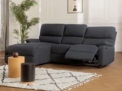 Online Sofá rinconera izquierda relax eléctrico de tela LUNANO Sofá Relax