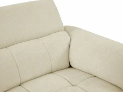 Vente-unique Sofá rinconera izquierda relax eléctrico de tela efecto acolchado MOLPICA