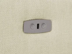 Vente-unique Sofá rinconera izquierda relax eléctrico de tela efecto acolchado MOLPICA