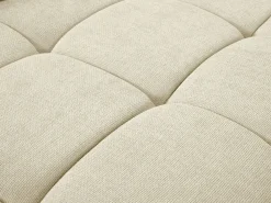 Vente-unique Sofá rinconera izquierda relax eléctrico de tela efecto acolchado MOLPICA