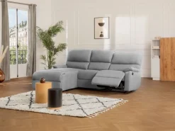 Hot Sofá rinconera izquierda relax eléctrico de tela LUNANO Sofá Relax