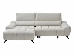 Vente-unique Sofá rinconera izquierda relax con asiento deslizante en tela ELOSIA