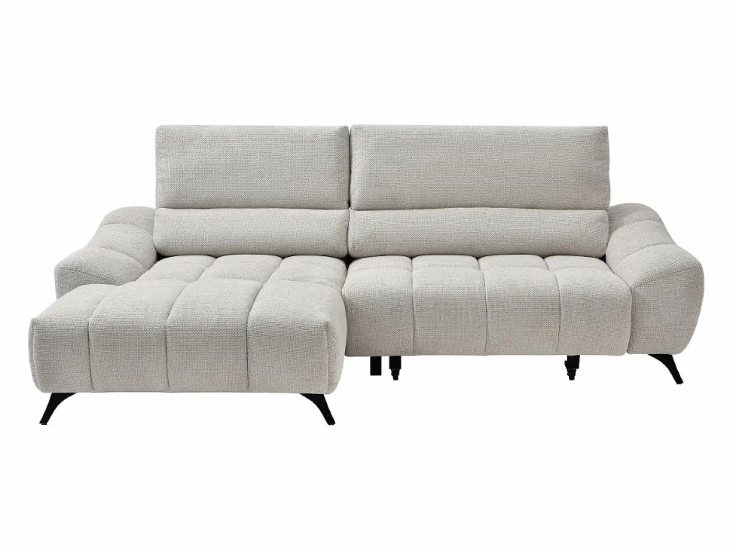 Vente-unique Sofá rinconera izquierda relax con asiento deslizante en tela ELOSIA
