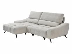 Vente-unique Sofá rinconera izquierda relax con asiento deslizante en tela ELOSIA