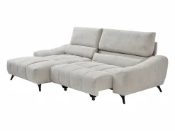 Vente-unique Sofá rinconera izquierda relax con asiento deslizante en tela ELOSIA
