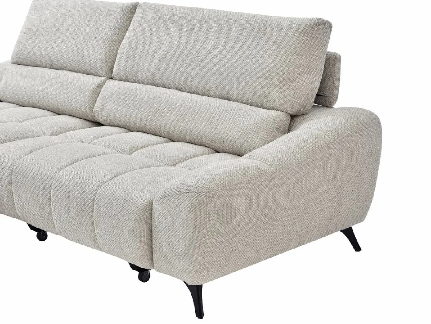 Vente-unique Sofá rinconera izquierda relax con asiento deslizante en tela ELOSIA