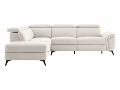 Discount Vente-unique Sofá rinconera izquierda relax eléctrico en tejadas jaspeadas CADILO Beige