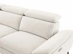 Discount Vente-unique Sofá rinconera izquierda relax eléctrico en tejadas jaspeadas CADILO Beige