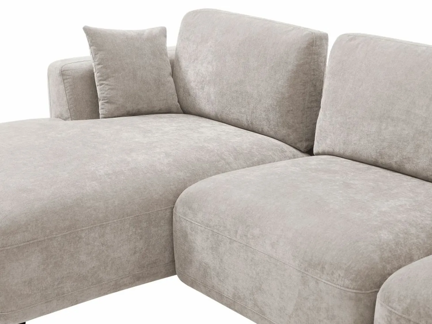 Outlet Sofá rinconera izquierda y puf en tejido TINDRALO Sofá Modular
