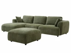 Sale Sofá rinconera izquierda y puf de tela TINDRALO Sofá Modular|Sofá Rinconera