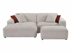 Best Sofá rinconera izquierda y puf de pana TIRONO de Sofá Modular