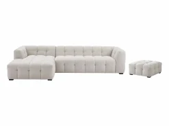 Vente-unique Sofá rinconera izquierda y chaise longe de tela DILOME de Pascal Morabito
