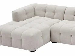 Vente-unique Sofá rinconera izquierda y chaise longe de tela DILOME de Pascal Morabito