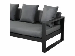Discount Sofá rinconera jardín aluminio - Antracita - MOLOKAI Salones De Jardín