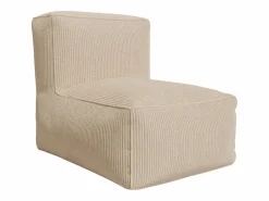 Vente-unique Sofá rinconera modular con puf de pana NOUMARA