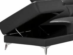 Discount Sofá rinconera ángulo izdo eléctrico piel gris PASCALINE Sofá De Piel|Sofá Relax