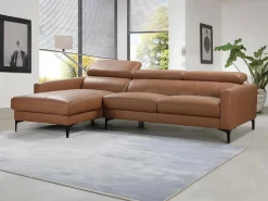 LINEA SOFA Sofá rinconera ángulo izquierdo piel búfalo FLORENCE