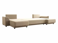 Discount Vente-unique Sofá rinconera panorámico de tela NESSARO Beige