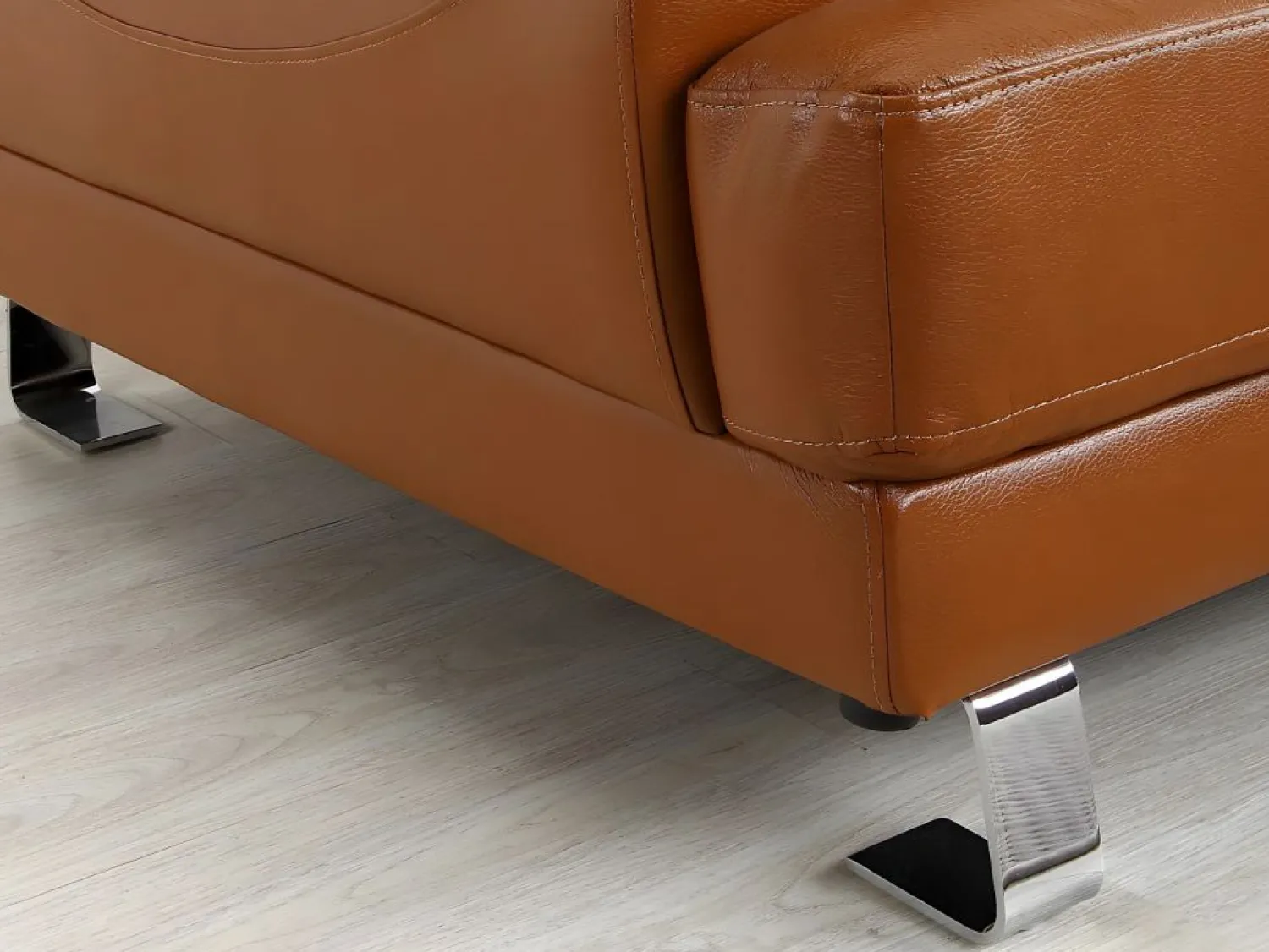 LINEA SOFA Sofá rinconera piel caramelo ángulo izquierdo EXCELSIOR II Camel