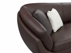 Sale Vente-unique Sofá rinconera piel de búfalo de 5 plazas - Marrón - Ángulo derecho. CAIPI Marru00f3n chocolate