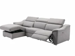 Vente-unique Sofá rinconera relax de tela - - Ángulo izquierdo - PEDRERA