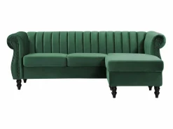 New Sofá rinconera reversible de terciopelo estilo charme francés vintage TRUMBO Sofá - 4 Plazas|Sofá De Tela