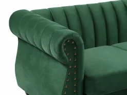 New Sofá rinconera reversible de terciopelo estilo charme francés vintage TRUMBO Sofá - 4 Plazas|Sofá De Tela