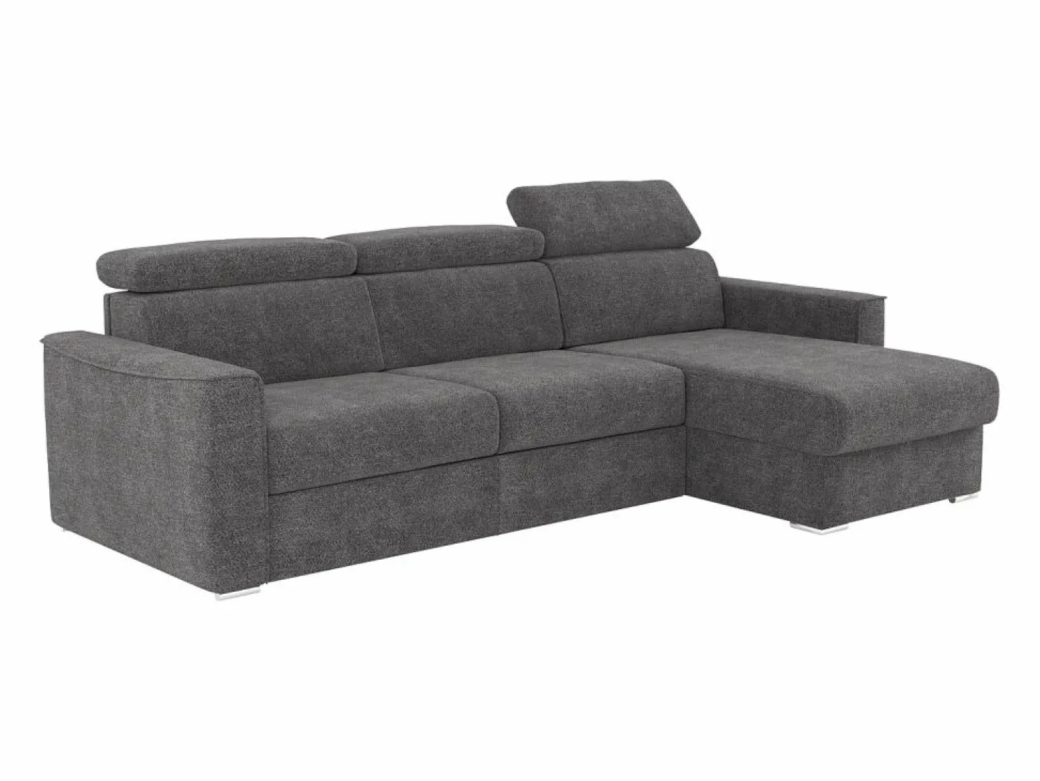 New Sofá rinconera reversible convertible tipo italiano en tela gris - Cama 160 cm VIZIR Sofás Y Sillones