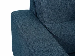 Vente-unique Sofá rinconera reversible de tela oscuro patas de madera BARTOLOME