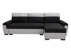Clearance Sofá rinconera reversible de tela y gris claro GABY II Sofá Rinconera