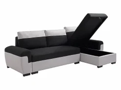Clearance Sofá rinconera reversible de tela y gris claro GABY II Sofá Rinconera