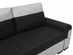 Clearance Sofá rinconera reversible de tela y gris claro GABY II Sofá Rinconera