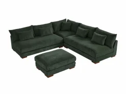 Discount Vente-unique Sofá rinconera reversible y puf de pana SPERONE de Pascal Morabito Verde