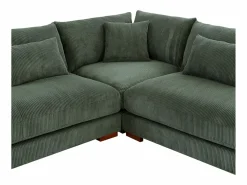 Discount Vente-unique Sofá rinconera reversible y puf de pana SPERONE de Pascal Morabito Verde