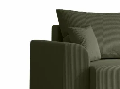 Outlet Vente-unique Sofá rinconera reversible de pana verde NESSARO Caqui