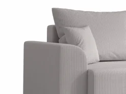 Sale Vente-unique Sofá rinconera reversible de pana NESSARO Gris claro