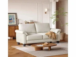 DripeX Sofá sofá 2 lugar en tela de pista, sofá moderno a mediados de siglo, con bolsa de almacenamiento, 178x75x87cm,