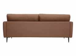 Hot Sofá vintage de 3 plazas de cuero marrón y madera oscura DAVEN Sofá De Piel