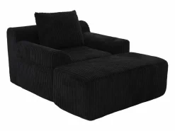 Sofá 147x110x67cm sillón moderno diseño minimalista soporte cómodo tejido de pana para salón